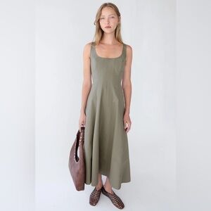 OAK + FORT SQUARE NECK MAXI DRESS